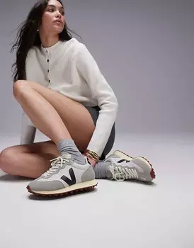 VEJA – Rio Branco – Светло-серые кроссовки из искусственной замши и сетки