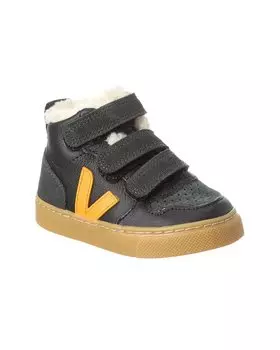 VEJA Small V-10 Mid Winter замшевые кроссовки без хрома, черный