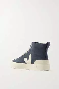 VEJA высокие кроссовки Wata II из переработанного рипстопа с резиновой отделкой, военно-морской