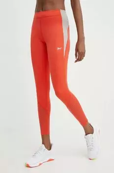 Векторные беговые леггинсы Reebok, оранжевый