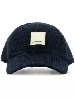 Вельветовая бейсболка Emporio Armani, синий
