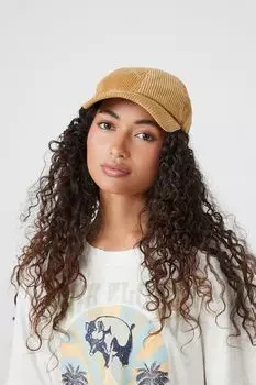 Вельветовая бейсболка Forever 21, коричневый