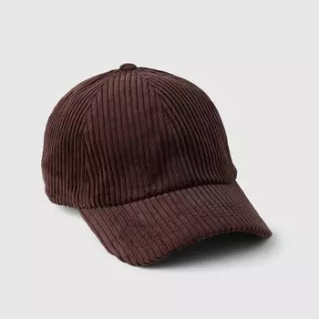 Вельветовая бейсболка Gap, коричневый