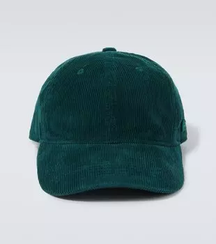 Вельветовая бейсболка Micro Face Acne Studios, зеленый