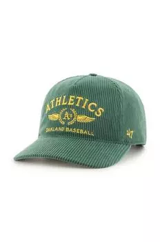 Вельветовая бейсболка MLB Oakland Athletics 47 brand, зеленый
