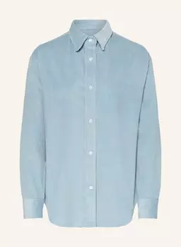 Вельветовая блузка-рубашка Rossana Diva, голубой