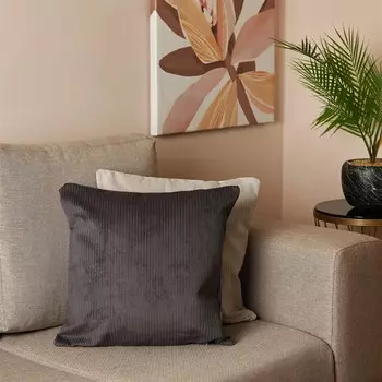 Вельветовая декоративная подушка Nuvomon - Серый - 43x43 см