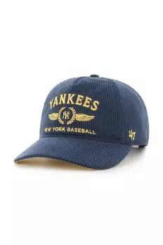 Вельветовая фуражка 47 Brand MLB New York Yankees, темно-синий