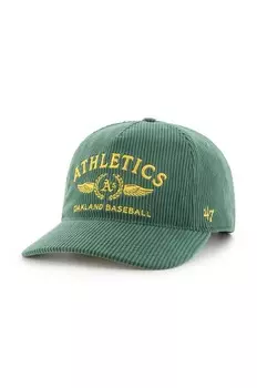 Вельветовая фуражка 47 бренда MLB Oakland Athletics 47 Brand, зеленый