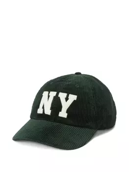 Вельветовая кепка Polo Ralph Lauren NY с аппликацией, зеленый