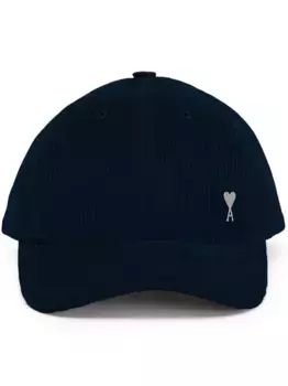 Вельветовая кепка с монограммой Ami de Coeur AMI Paris, синий