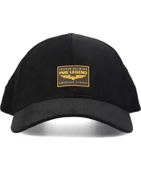 Вельветовая кепка с резиновым значком Pme Legend, черный