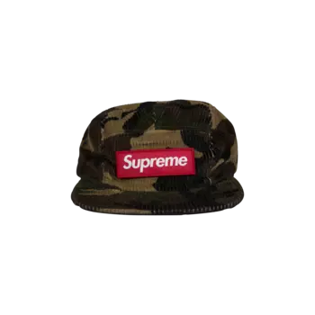 Вельветовая кепка Supreme Camo Woodland Camo