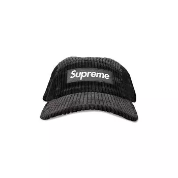 Вельветовая кепка Supreme, черная