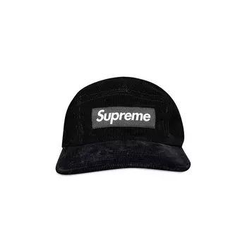 Вельветовая кепка Supreme Fine Wale Camp, черная