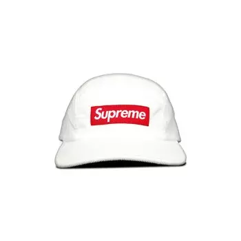 Вельветовая кепка Supreme Fine Wale, цвет Белый