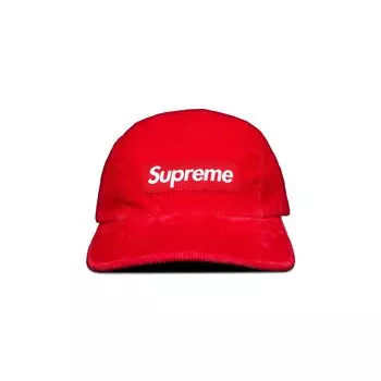 Вельветовая кепка Supreme Fine Wale, красная