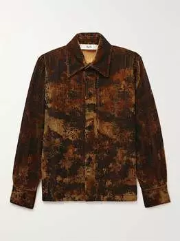 Вельветовая куртка Don с принтом SFR, коричневый