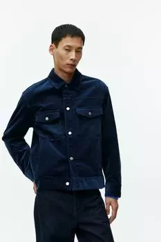 Вельветовая куртка H&M, синий