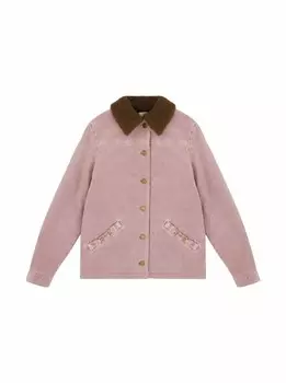 Вельветовая куртка Horsebit Gucci, розовый