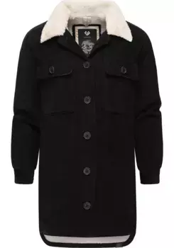 Вельветовая куртка Ragwear "Kyoka", без капюшона, стильная женская куртка из вельвета на пушистой подкладке, черный