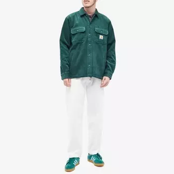 Вельветовая куртка-рубашка Carhartt Wip Whitsome, изумрудный
