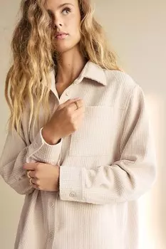 Вельветовая куртка с длинными рукавами Next, экрю