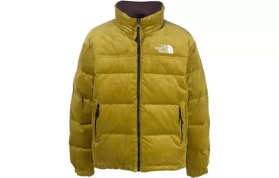 Вельветовая куртка с вышитым логотипом The North Face, желтый