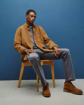 Вельветовая мужская рубашка Dustin, коричневый