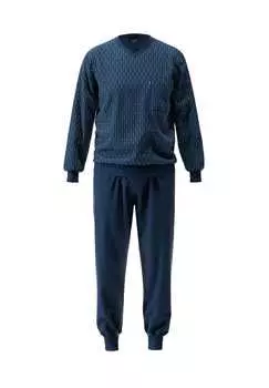 Вельветовая пижама из органического хлопка Ammann, синий