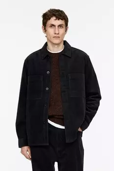 Вельветовая рубашка Arket, черный