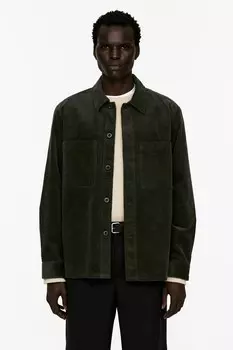 Вельветовая рубашка Arket, зеленый