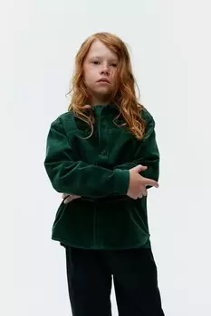 Вельветовая рубашка Arket, зеленый