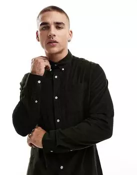 Вельветовая рубашка цвета хаки Jack & Jones
