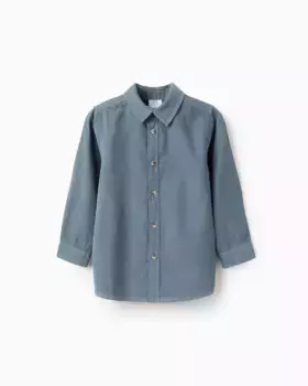 Вельветовая рубашка для мальчика из 100% хлопка Zippy, светло-голубой