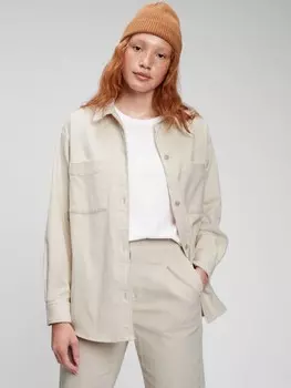 Вельветовая рубашка Gap, бежевый