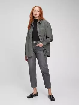 Вельветовая рубашка Gap, зеленый