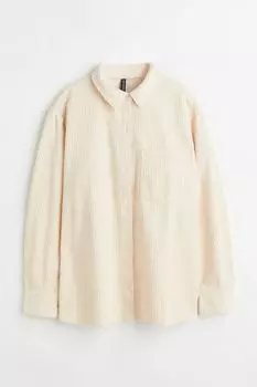 Вельветовая рубашка H&amp;M, светло-бежевый
