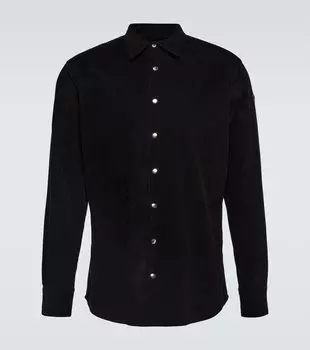 Вельветовая рубашка из хлопка Moncler, черный