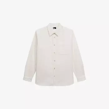 Вельветовая рубашка классического кроя The Kooples, экрю