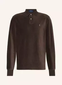 Вельветовая рубашка-поло классического кроя Polo Ralph Lauren, коричневый