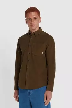 Вельветовая рубашка с длинными рукавами Spencer Farah, зеленый