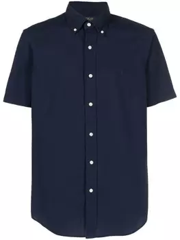 Вельветовая рубашка с короткими рукавами Polo Ralph Lauren, синий