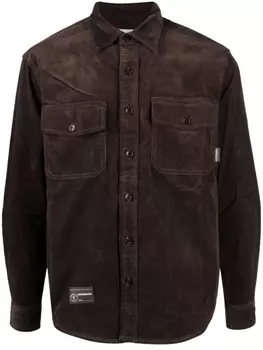 Вельветовая рубашка с нашивкой-логотипом CHOCOOLATE, коричневый