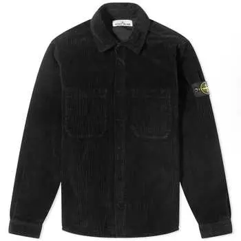 Вельветовая рубашка Stone Island, черный