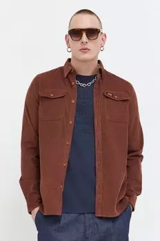 Вельветовая рубашка Superdry, коричневый