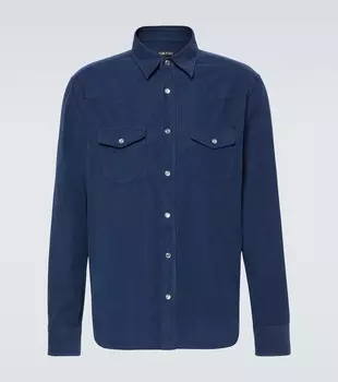 Вельветовая рубашка Tom Ford, синий