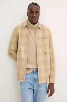 Вельветовая рубашка Tommy Jeans, бежевый
