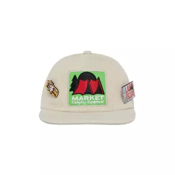 Вельветовая шапка Market Land Escape с 6 панелями, кремовая