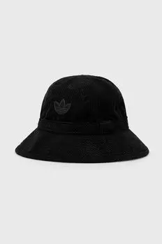 Вельветовая шляпа adidas Originals, черный